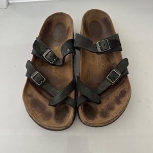 Birkenstock Mayari Sandals with Black Straps, Size 38 (7-7-1/2)